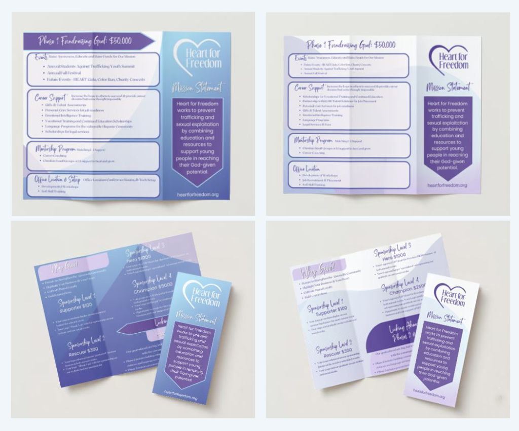 Kate Churches graphic design brochures